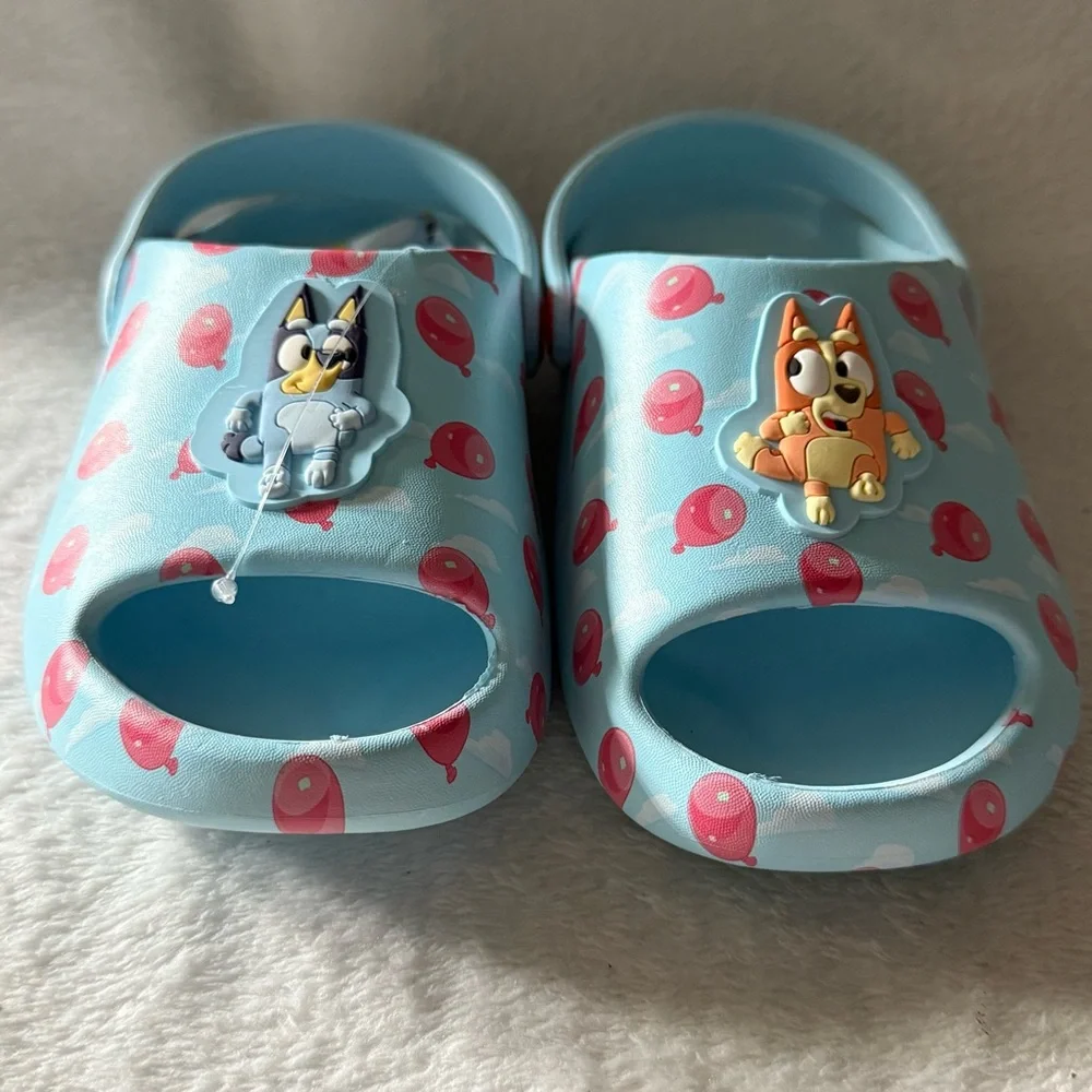Bluey Kids Cartoon‎ Character Light Blue Clogs Size 11-12 Slip On Shoes New.
